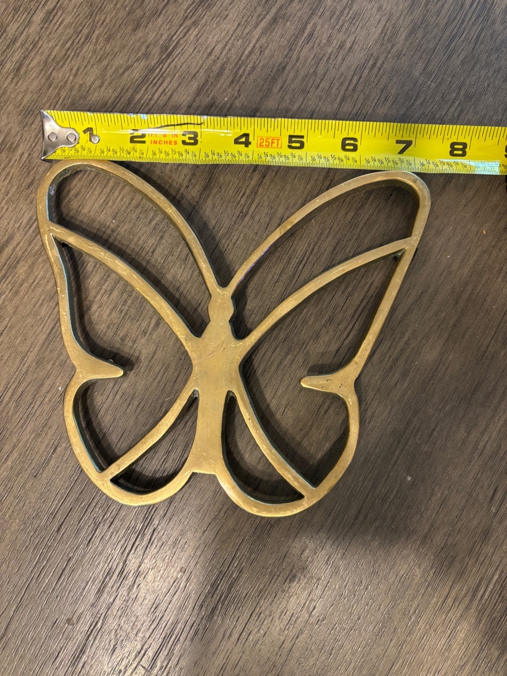 Set of 3 Vintage Brass Butterfly Trivets - Picture 6 of 7